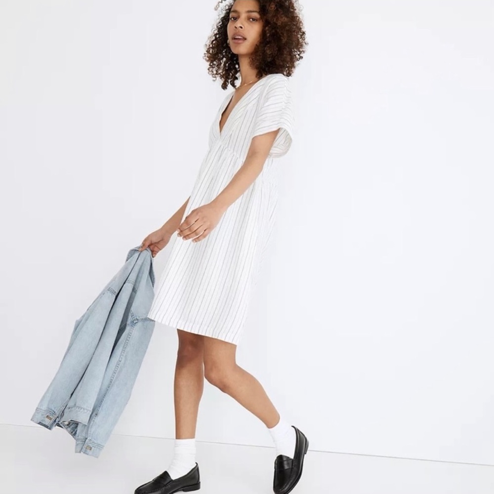 Madewell White Flutter Sleeve Sundress